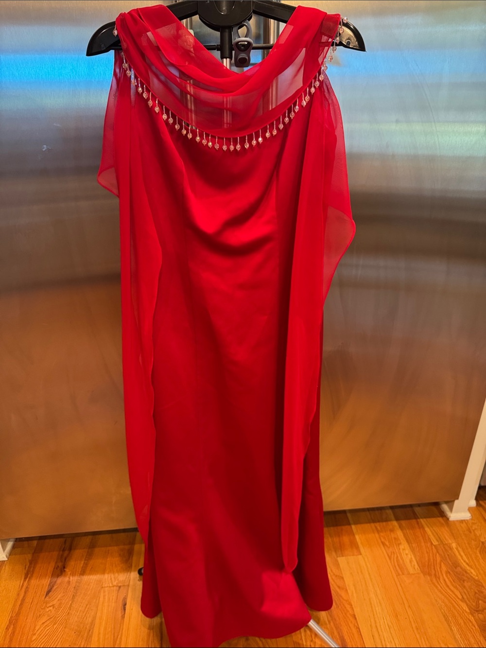 Alfred Angelo Red Sleeveless Maxi Mermaid Gown